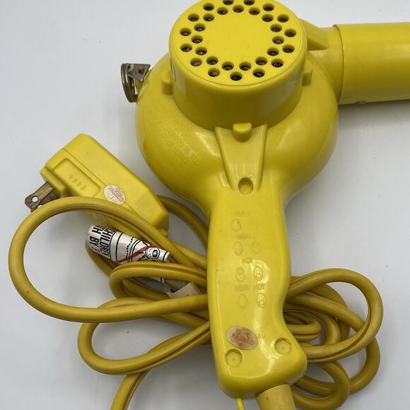 Conair Pro Yellow Bird Hair Dryer #YB075W works - 4 hot and cold settings- VIDEO - Picture 7 of 8